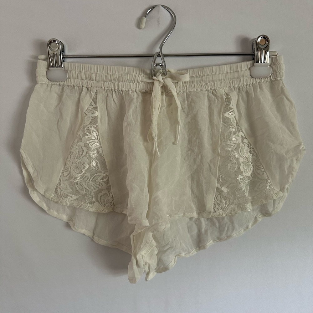 By Anthropologie Pyjama Sleep Shorts Ivory Size S